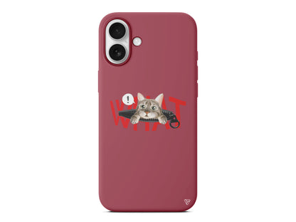 What! Kedi Lansman Model İçi Kadife Silikon Telefon Kılıfı – Plus Serisine Özel