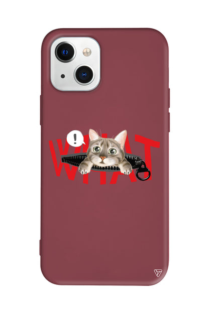 What! Kedi Lansman Model İçi Kadife Silikon Telefon Kılıfı