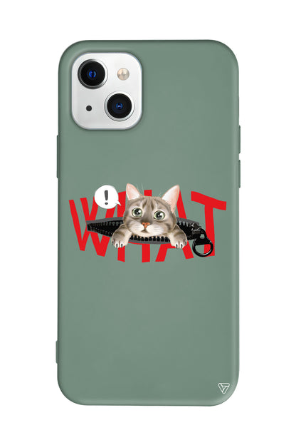 What! Kedi Lansman Model İçi Kadife Silikon Telefon Kılıfı
