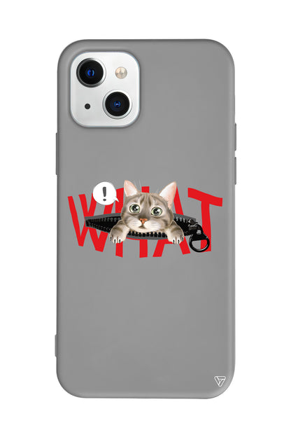 What! Kedi Lansman Model İçi Kadife Silikon Telefon Kılıfı – Plus Serisine Özel