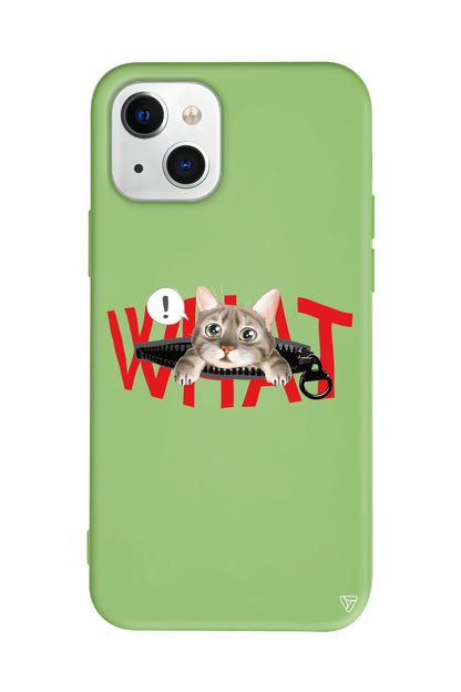 What! Kedi Lansman Model İçi Kadife Silikon Telefon Kılıfı