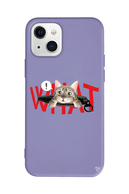 What! Kedi Lansman Model İçi Kadife Silikon Telefon Kılıfı