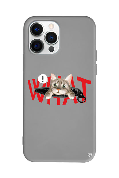 What! Kedi Lansman Model İçi Kadife Silikon Telefon Kılıfı