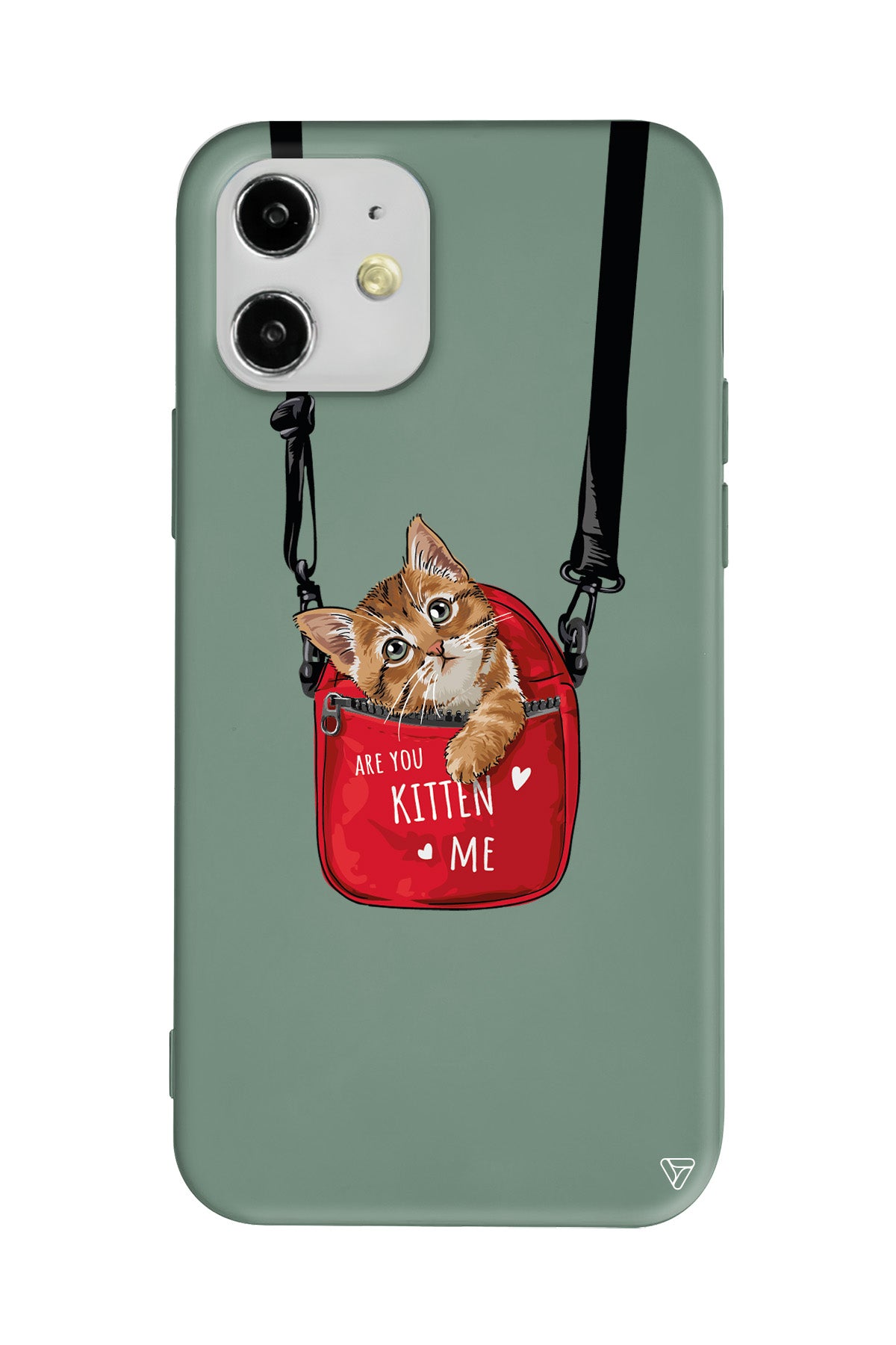 Çantada Kedi Lansman Model İçi Kadife Silikon Telefon Kılıfı