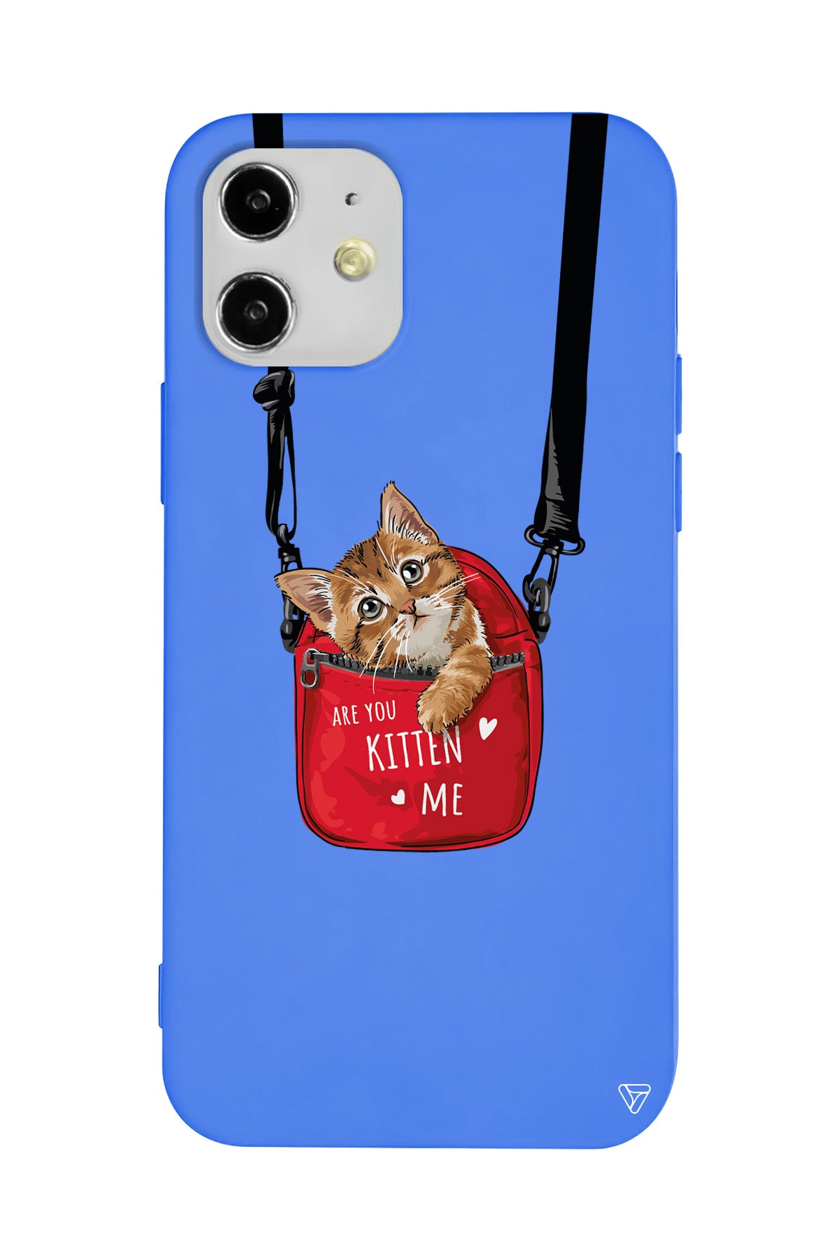 Çantada Kedi Lansman Model İçi Kadife Silikon Telefon Kılıfı