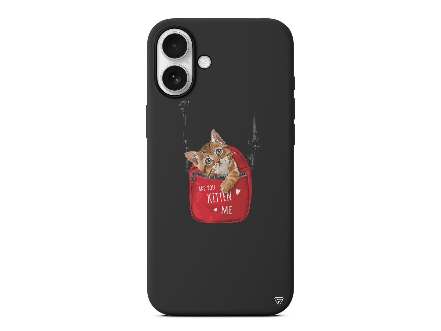 Çantada Kedi Lansman Model İçi Kadife Silikon Telefon Kılıfı