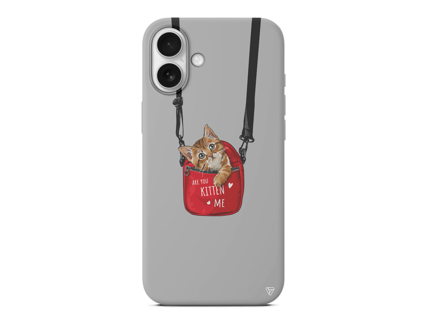 Çantada Kedi Lansman Model İçi Kadife Silikon Telefon Kılıfı