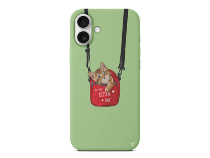 Çantada Kedi Lansman Model İçi Kadife Silikon Telefon Kılıfı – Plus Serisine Özel