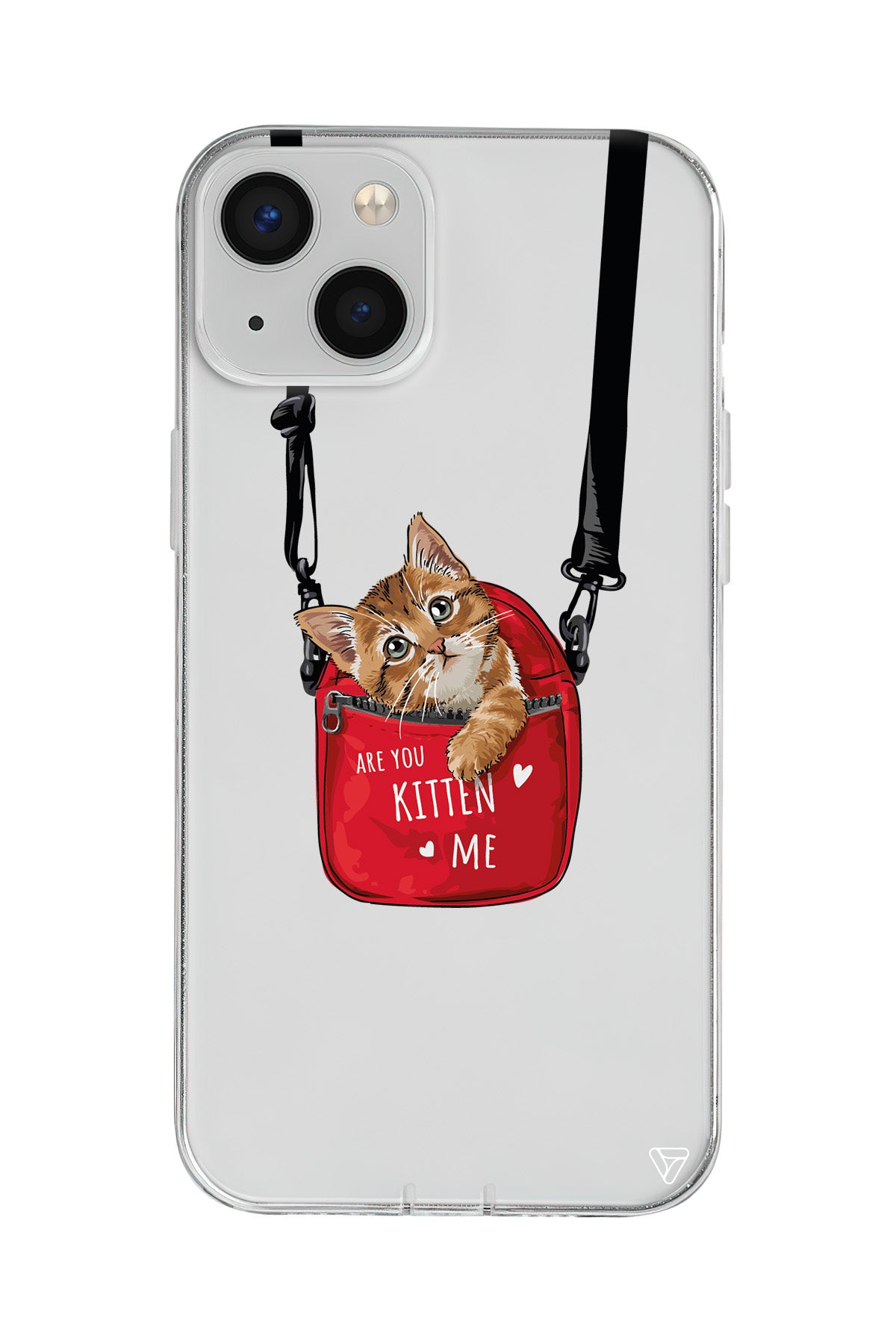 Çantada Kedi Lansman Model İçi Kadife Silikon Telefon Kılıfı
