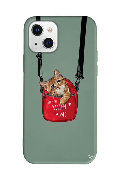 Çantada Kedi Lansman Model İçi Kadife Silikon Telefon Kılıfı – Plus Serisine Özel