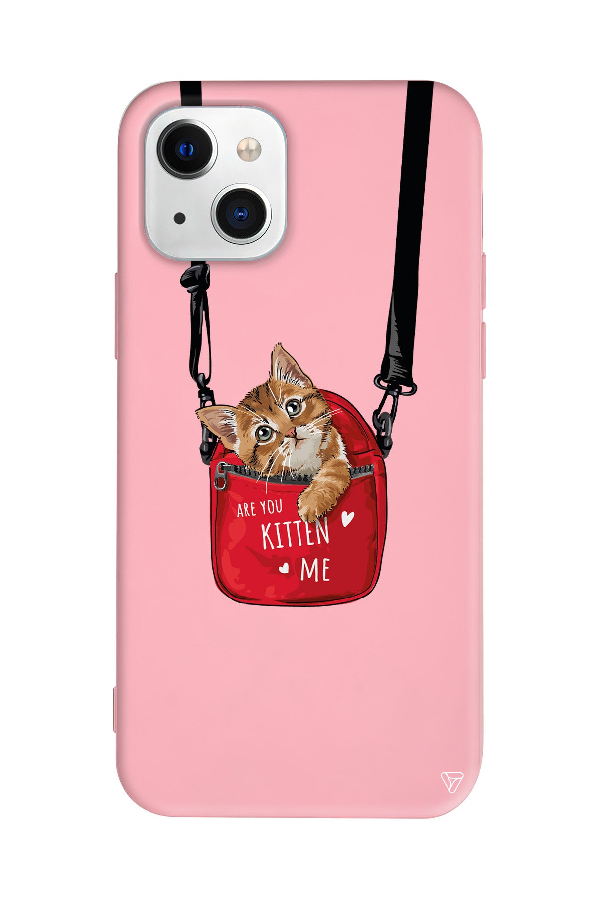 Çantada Kedi Lansman Model İçi Kadife Silikon Telefon Kılıfı