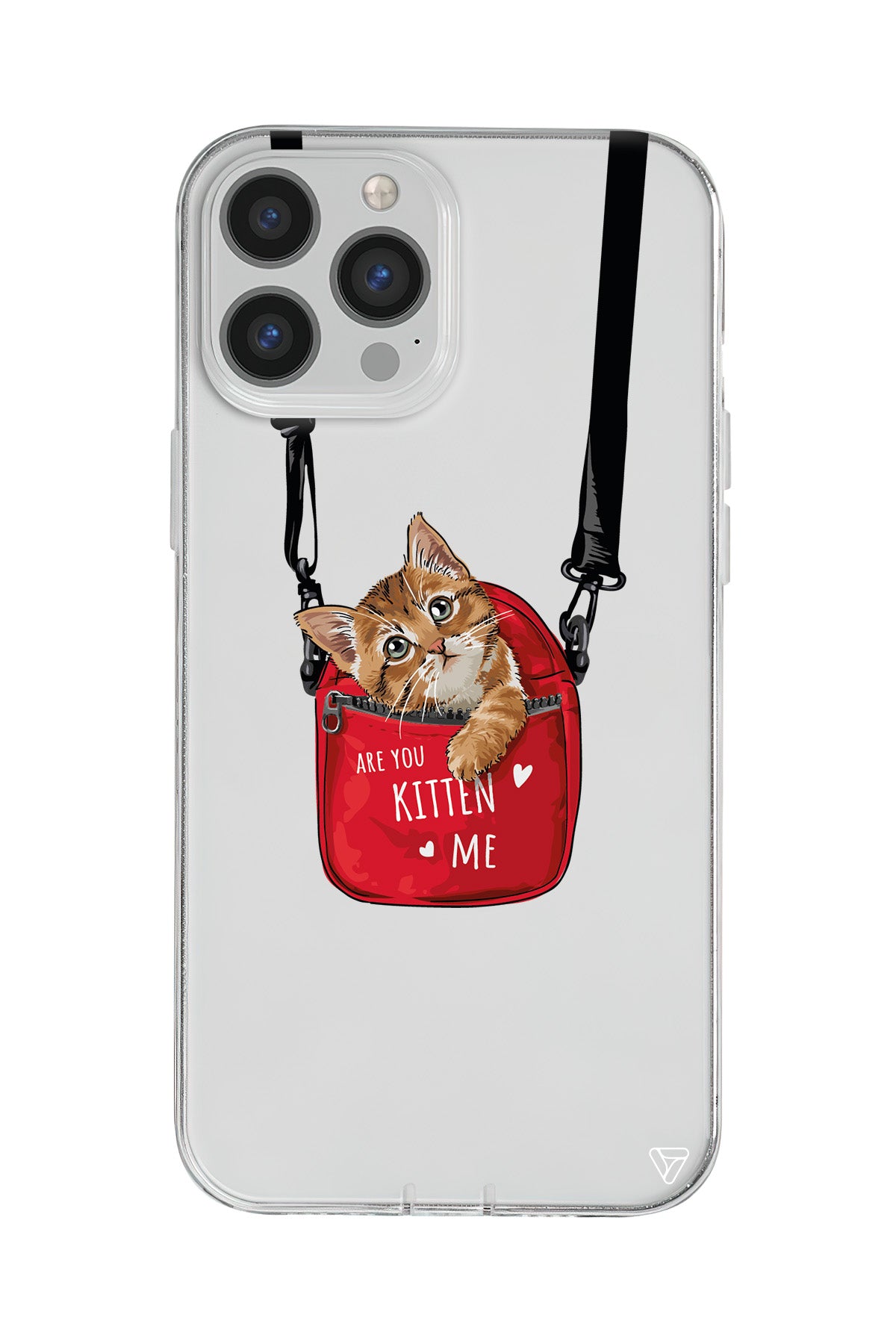 Çantada Kedi Lansman Model İçi Kadife Silikon Telefon Kılıfı
