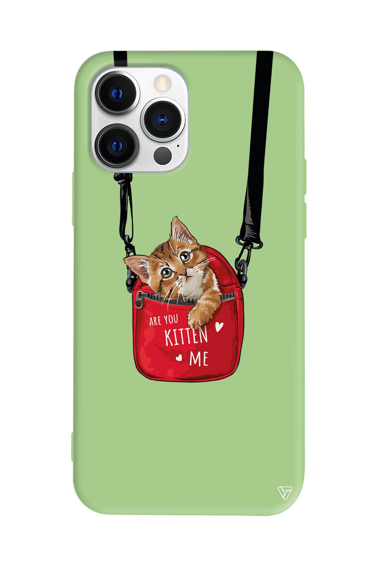 Çantada Kedi Lansman Model İçi Kadife Silikon Telefon Kılıfı