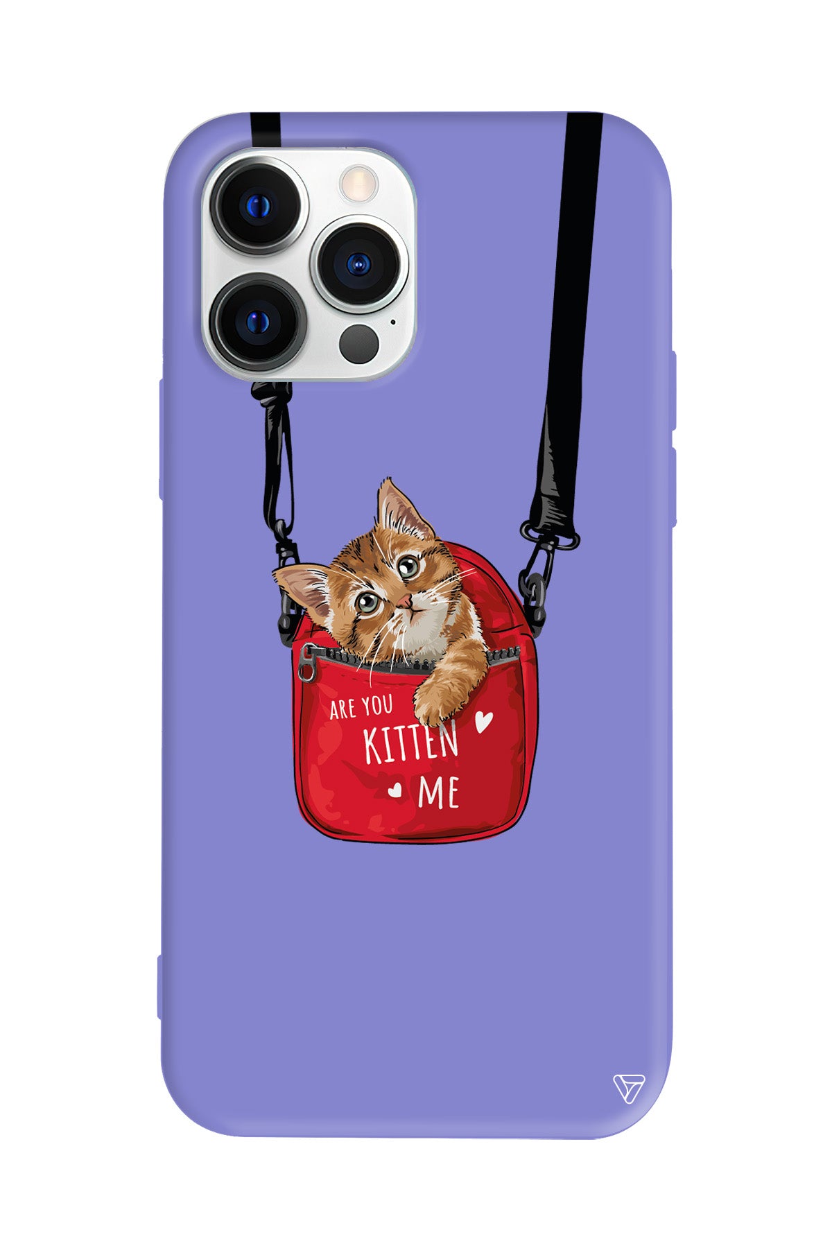 Çantada Kedi Lansman Model İçi Kadife Silikon Telefon Kılıfı