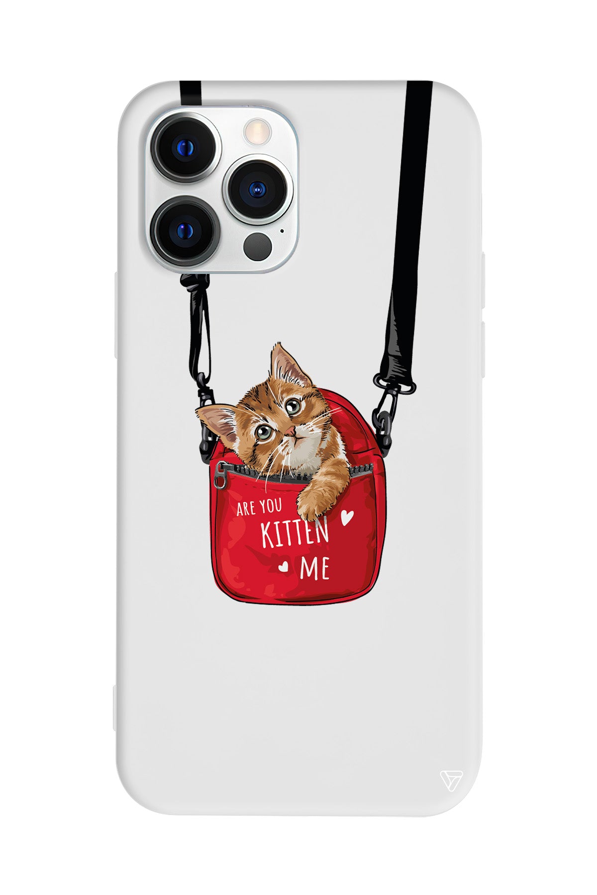 Çantada Kedi Lansman Model İçi Kadife Silikon Telefon Kılıfı