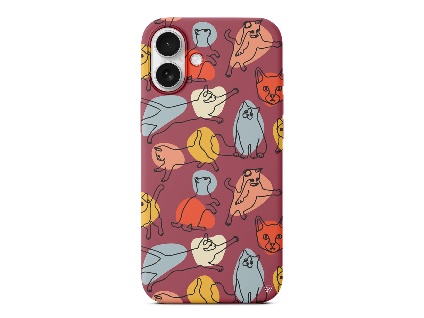 Renkli Kediler Lansman Model İçi Kadife Silikon Telefon Kılıfı