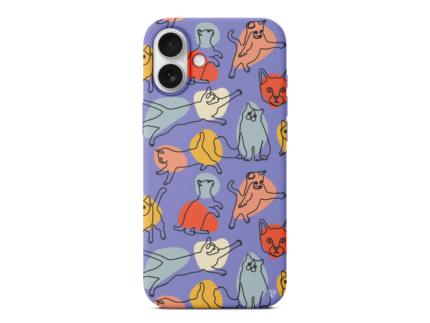 Renkli Kediler Lansman Model İçi Kadife Silikon Telefon Kılıfı