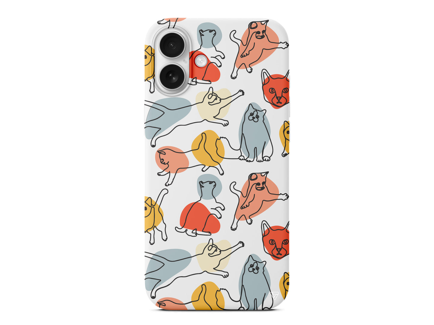 Renkli Kediler Lansman Model İçi Kadife Silikon Telefon Kılıfı