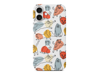 Renkli Kediler Lansman Model İçi Kadife Silikon Telefon Kılıfı – Plus Serisine Özel