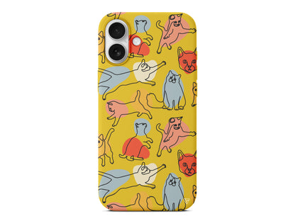 Renkli Kediler Lansman Model İçi Kadife Silikon Telefon Kılıfı – Plus Serisine Özel