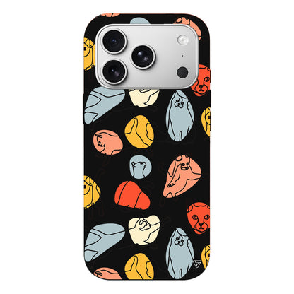 Renkli Kediler Lansman Model İçi Kadife Silikon Telefon Kılıfı