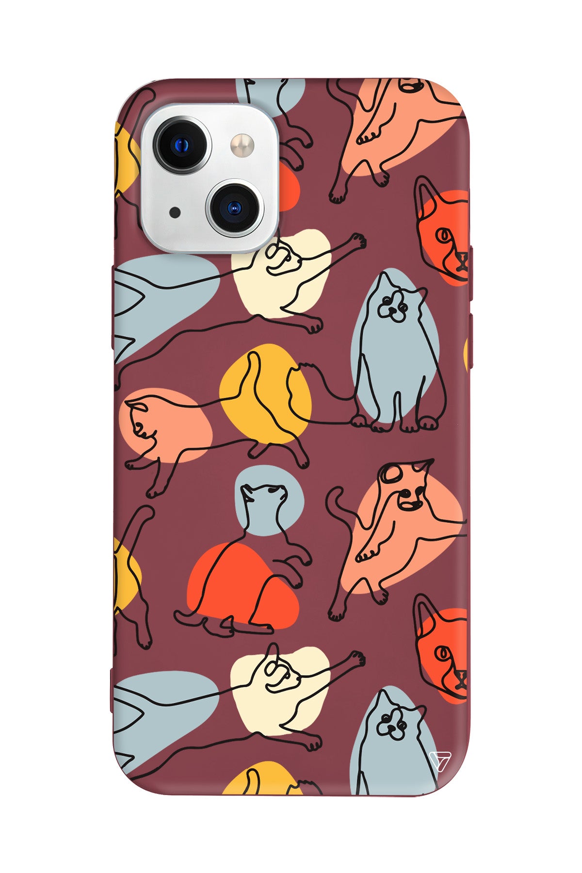 Renkli Kediler Lansman Model İçi Kadife Silikon Telefon Kılıfı – Plus Serisine Özel