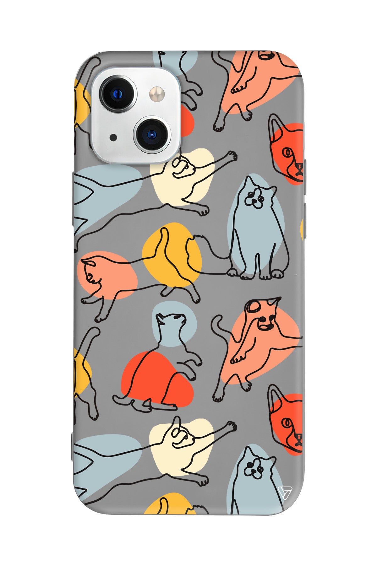 Renkli Kediler Lansman Model İçi Kadife Silikon Telefon Kılıfı – Plus Serisine Özel