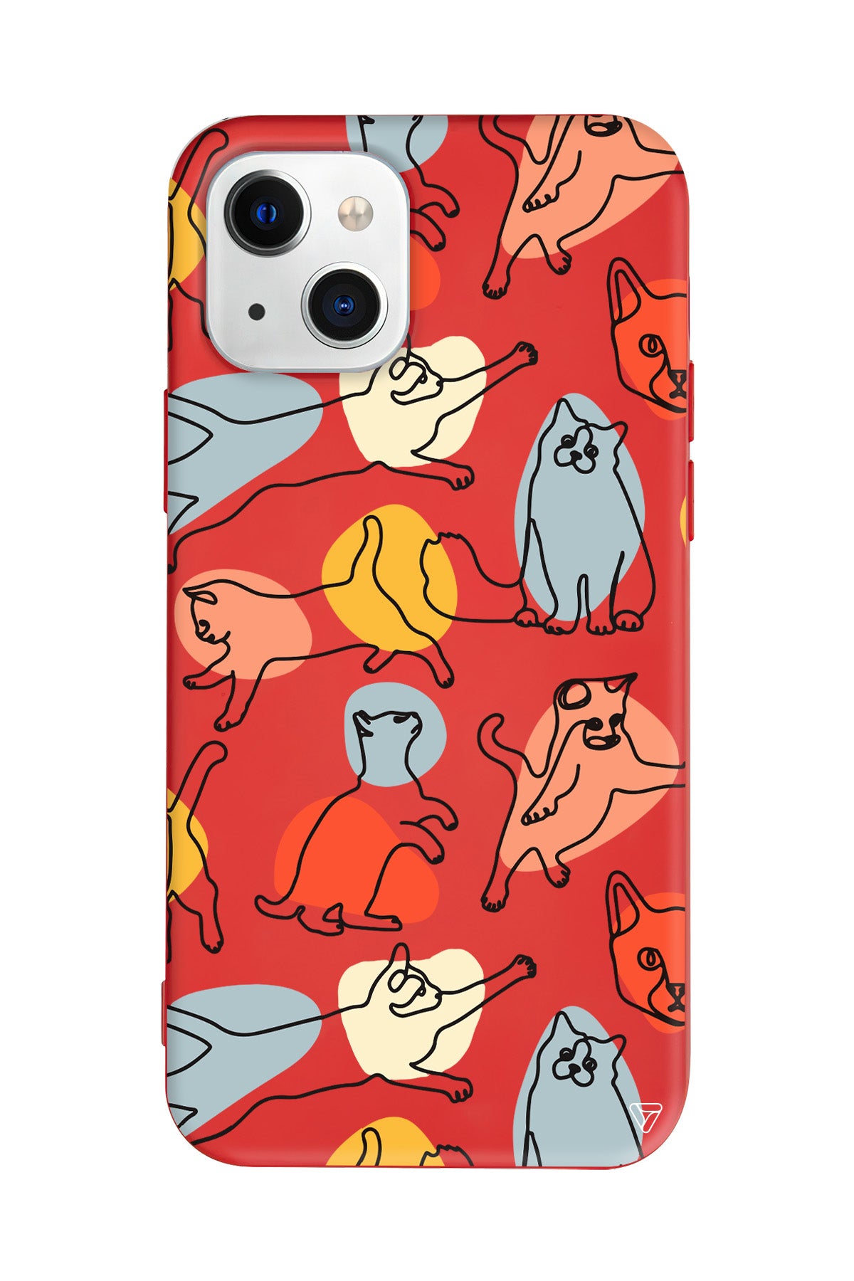 Renkli Kediler Lansman Model İçi Kadife Silikon Telefon Kılıfı – Plus Serisine Özel