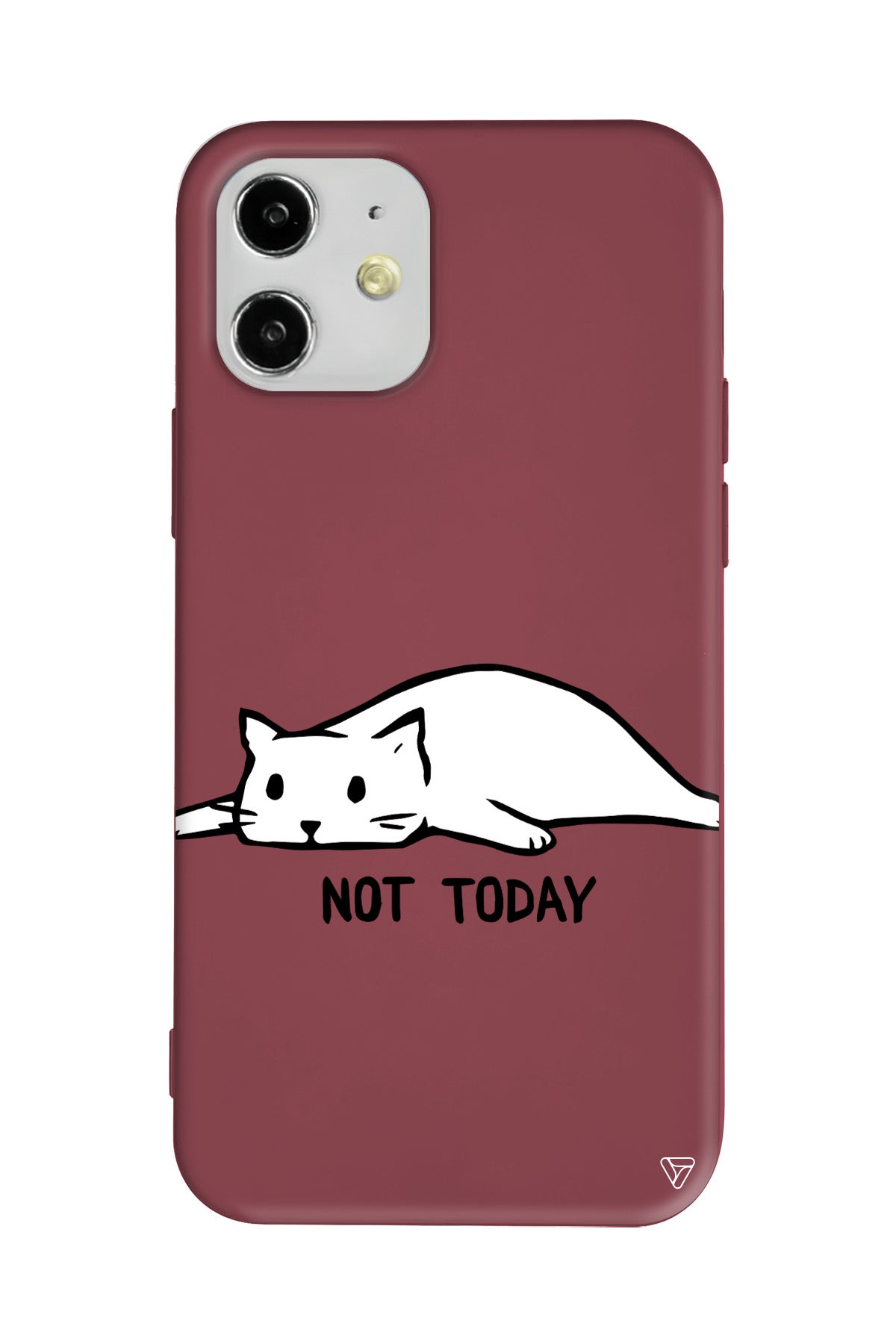 Kedi Not Today Lansman Model İçi Kadife Silikon Telefon Kılıfı