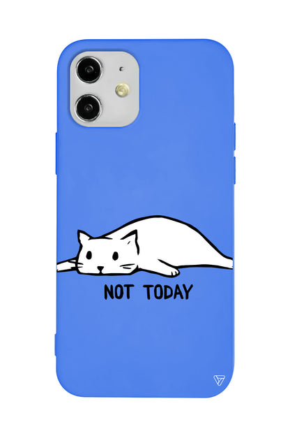 Kedi Not Today Lansman Model İçi Kadife Silikon Telefon Kılıfı
