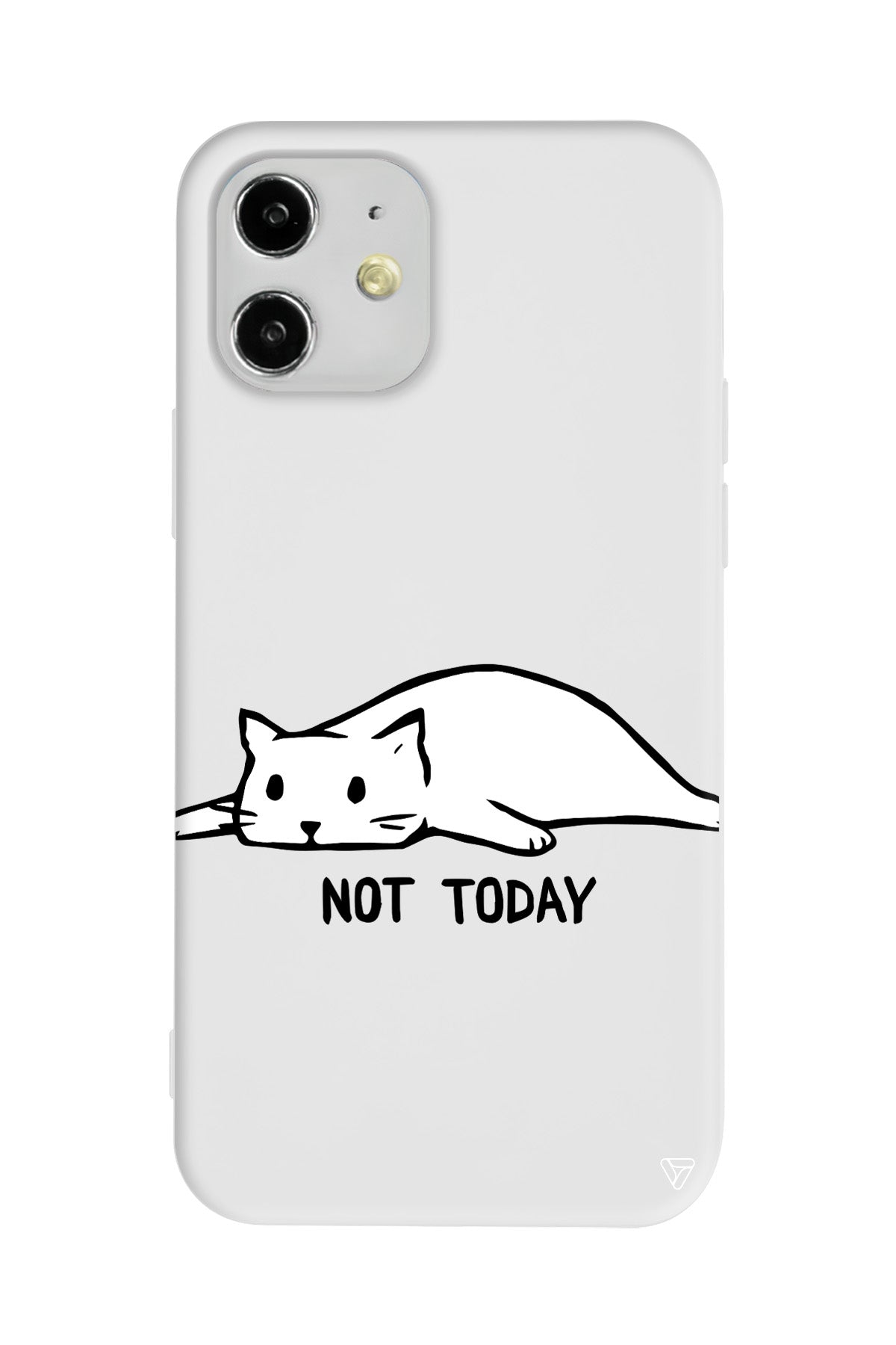 Kedi Not Today Lansman Model İçi Kadife Silikon Telefon Kılıfı