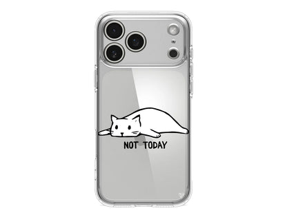Kedi Not Today Lansman Model İçi Kadife Silikon Telefon Kılıfı