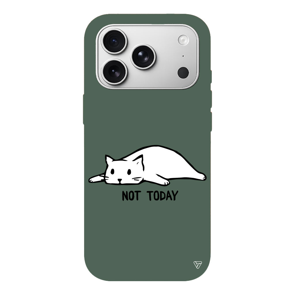 Kedi Not Today Lansman Model İçi Kadife Silikon Telefon Kılıfı