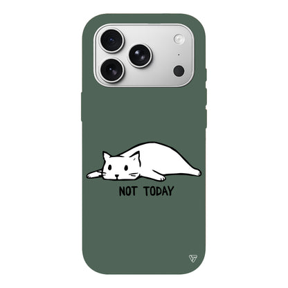 Kedi Not Today Lansman Model İçi Kadife Silikon Telefon Kılıfı