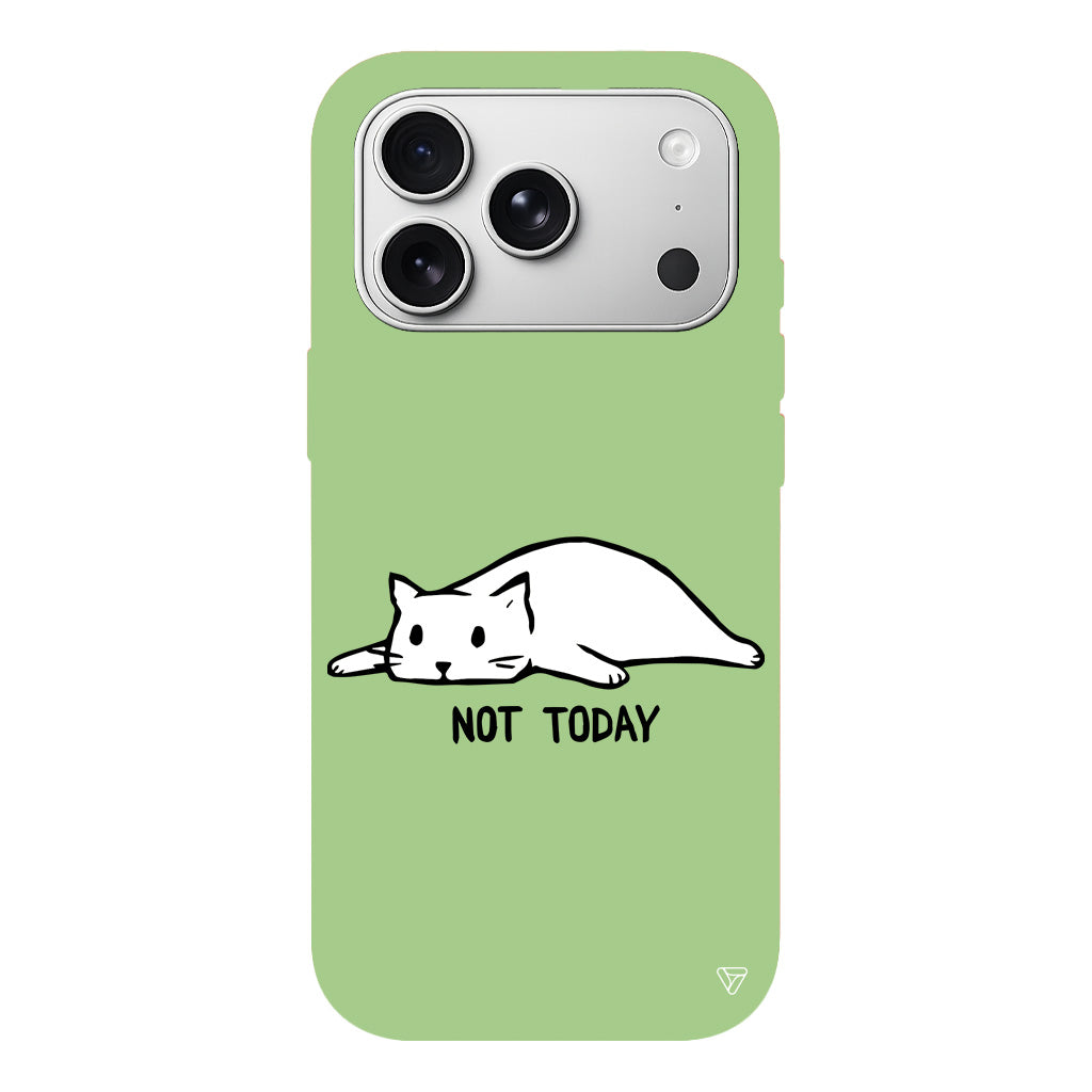 Kedi Not Today Lansman Model İçi Kadife Silikon Telefon Kılıfı