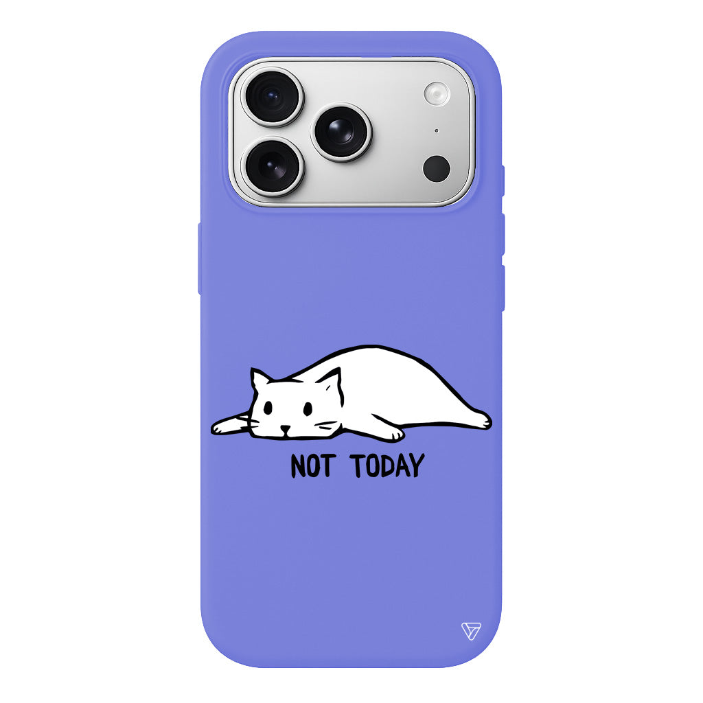 Kedi Not Today Lansman Model İçi Kadife Silikon Telefon Kılıfı