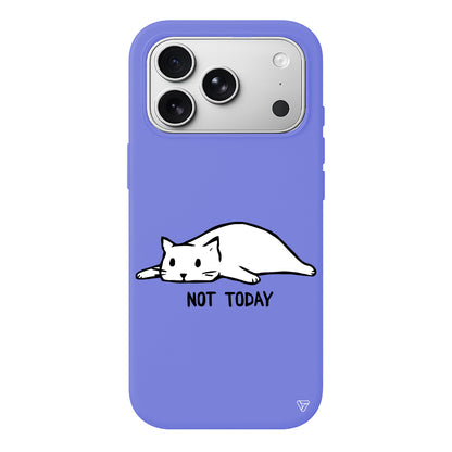 Kedi Not Today Lansman Model İçi Kadife Silikon Telefon Kılıfı