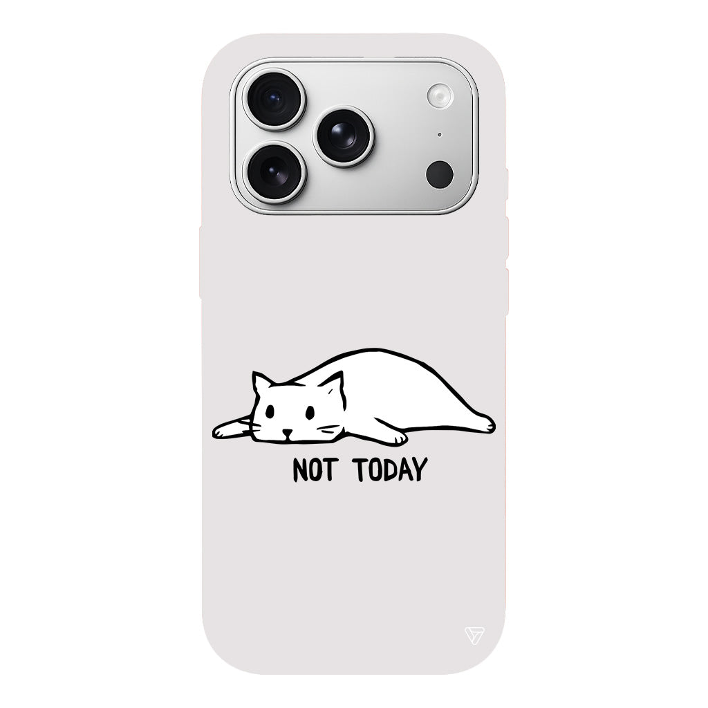 Kedi Not Today Lansman Model İçi Kadife Silikon Telefon Kılıfı