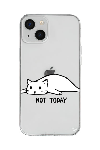 Kedi Not Today Lansman Model İçi Kadife Silikon Telefon Kılıfı – Plus Serisine Özel