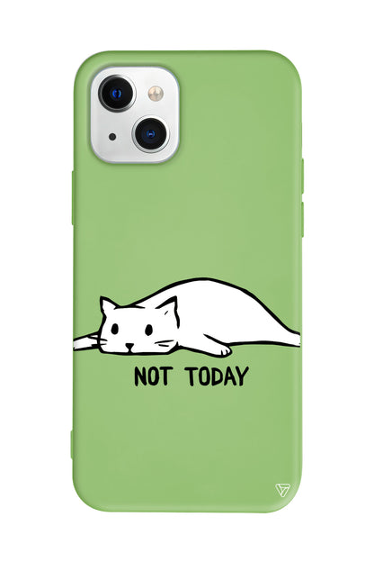 Kedi Not Today Lansman Model İçi Kadife Silikon Telefon Kılıfı – Plus Serisine Özel