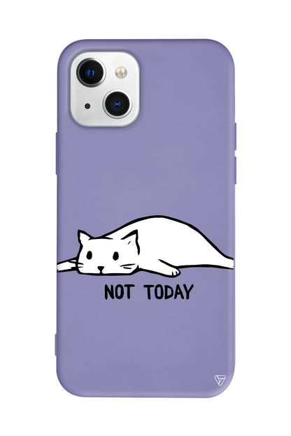 Kedi Not Today Lansman Model İçi Kadife Silikon Telefon Kılıfı