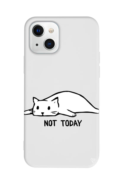 Kedi Not Today Lansman Model İçi Kadife Silikon Telefon Kılıfı