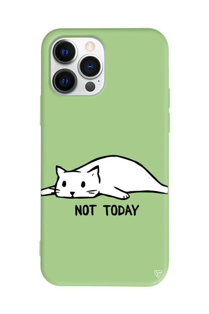 Kedi Not Today Lansman Model İçi Kadife Silikon Telefon Kılıfı