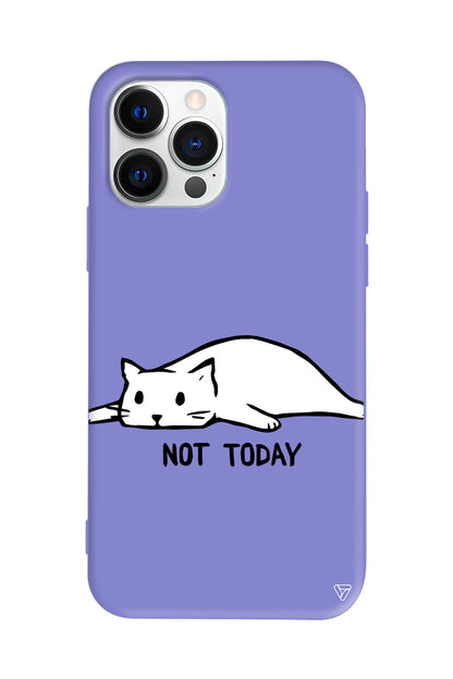 Kedi Not Today Lansman Model İçi Kadife Silikon Telefon Kılıfı