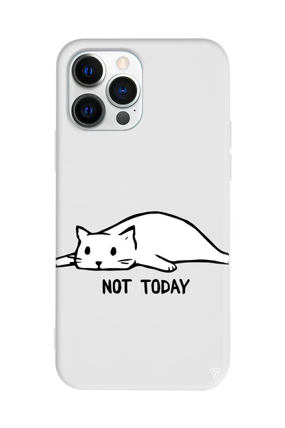 Kedi Not Today Lansman Model İçi Kadife Silikon Telefon Kılıfı