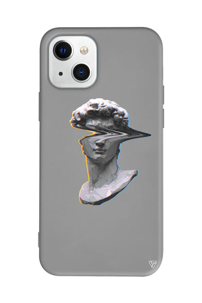 Glitch David Lansman Model İçi Kadife Silikon Telefon Kılıfı