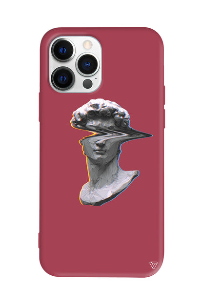 Glitch David Lansman Model İçi Kadife Silikon Telefon Kılıfı