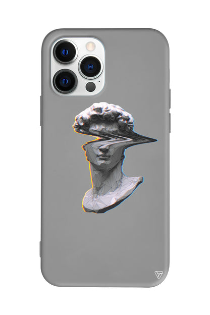 Glitch David Lansman Model İçi Kadife Silikon Telefon Kılıfı