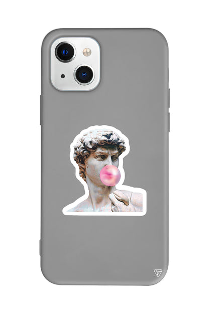 Postmodern David Lansman Model İçi Kadife Silikon Telefon Kılıfı