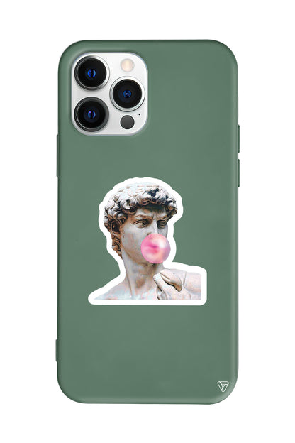 Postmodern David Lansman Model İçi Kadife Silikon Telefon Kılıfı